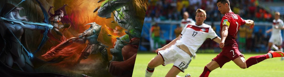 Dota 2 vs футбол